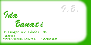 ida banati business card