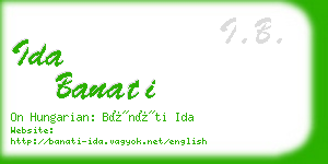 ida banati business card